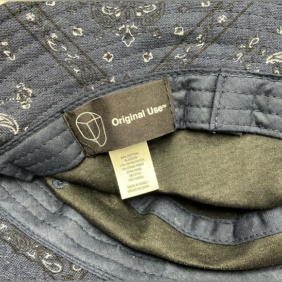 Original Use  Blue Paisley Print Bucket Hat - Picture 6 of 6
